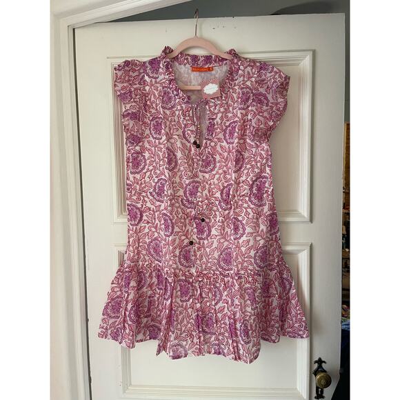 Oliphant Clinched Waist Dress, Malta Pink, NWT, Small - Picture 4 of 5